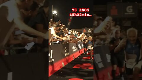 75 years old finished with a sprint in 15h22min53sec 😱 #IRONMANNICE