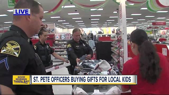 St. Pete police officers take kids in need Christmas shopping