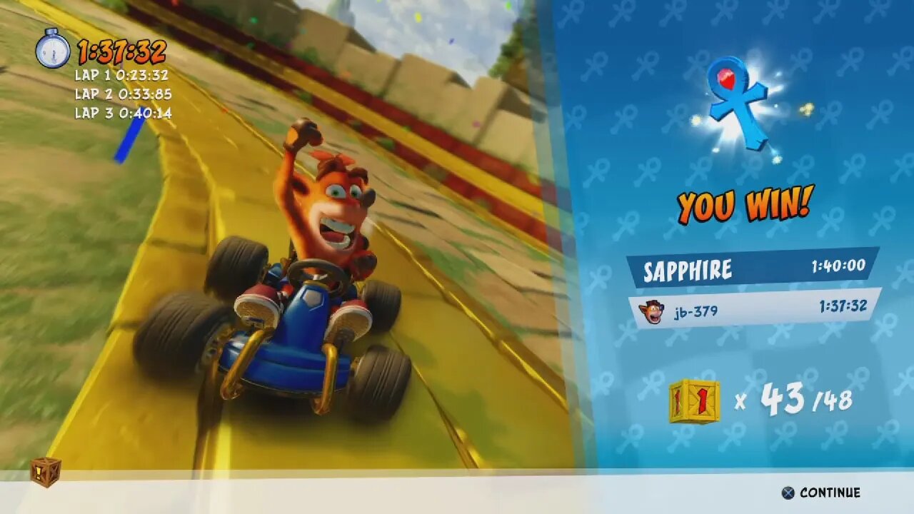 Crash™ Team Racing Nitro-Fueled (PS4) - Adventure Mode (Easy) - Relic Race - Papu's Pyramid