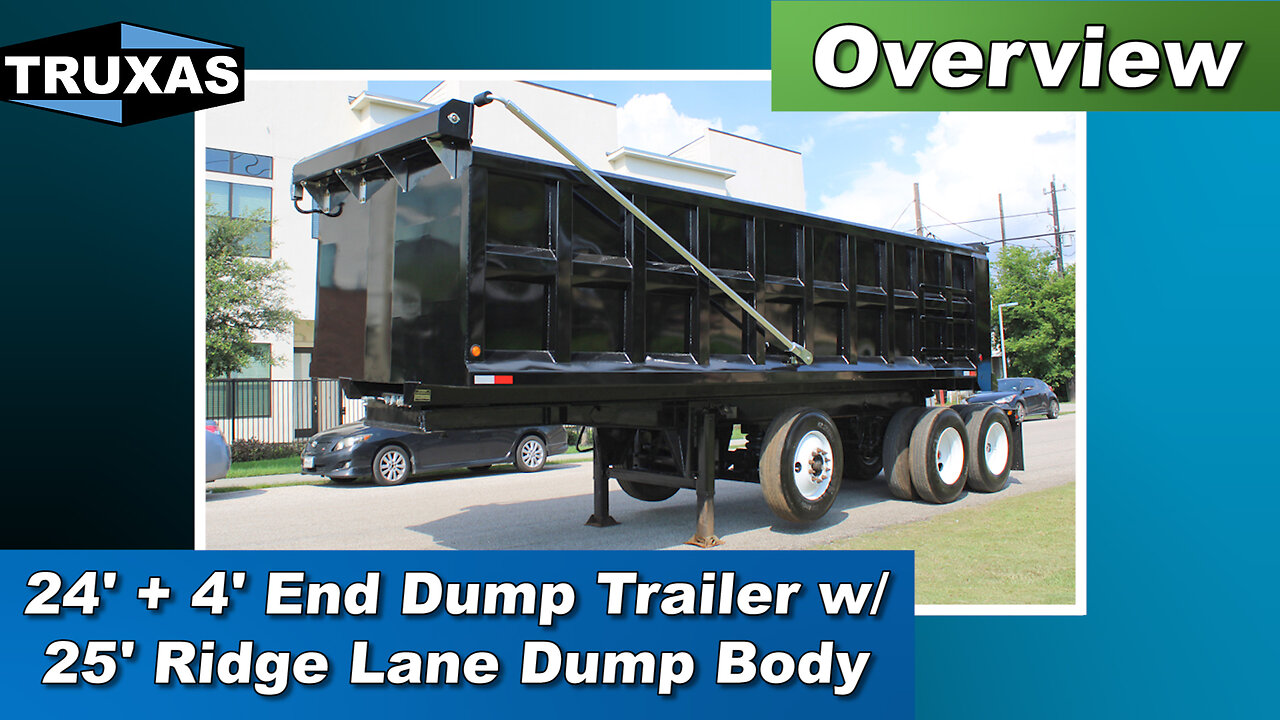 Overview: 24' + 4' End Dump Trailer w/ Ridge Lane Dump Body