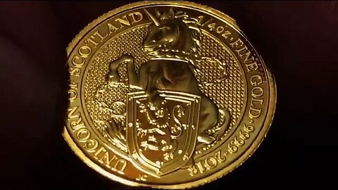 GOLD Unicorn Of Scotland Queen's Beast Coin!!!