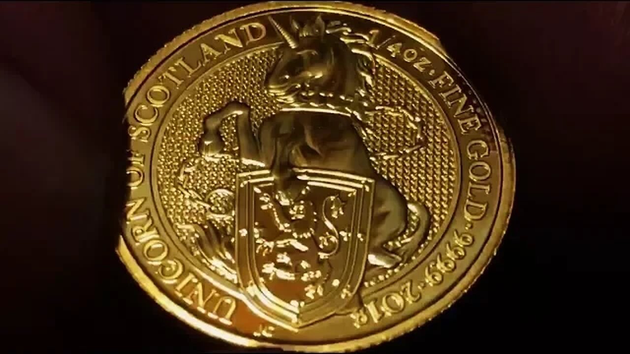 GOLD Unicorn Of Scotland Queen's Beast Coin!!!