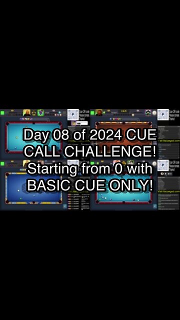 Day 08 of 2024 CUE CALL CHALLENGE! Starting from 0 with BASIC CUE ONLY!