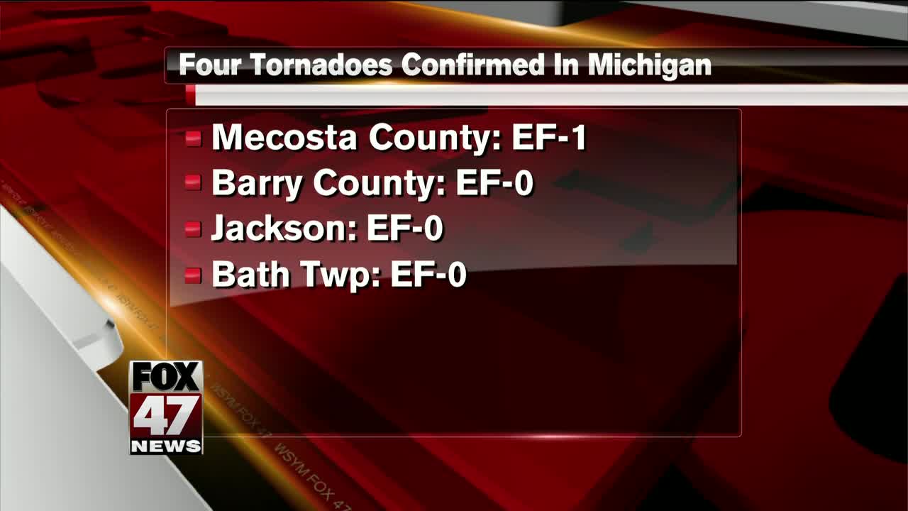 4 tornadoes confirmed in Michigan last weekend