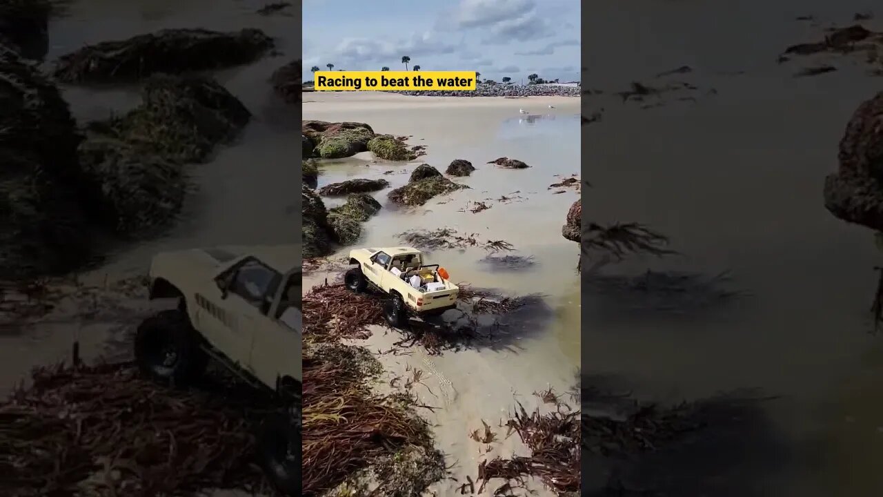 Beating The Tide! Toyota 4 Runner Beach Running #rccrawler