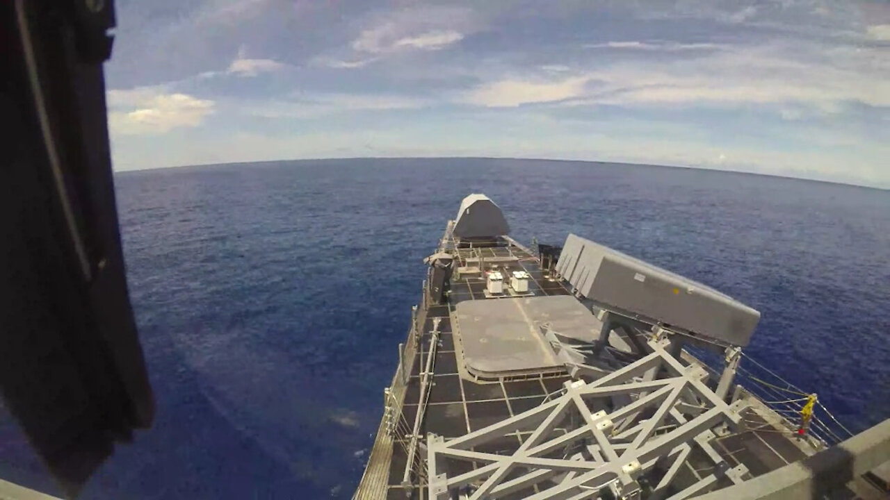 Time Lapse of USS Charleston (LCS 18) leaving Arpa Harbor, Guam