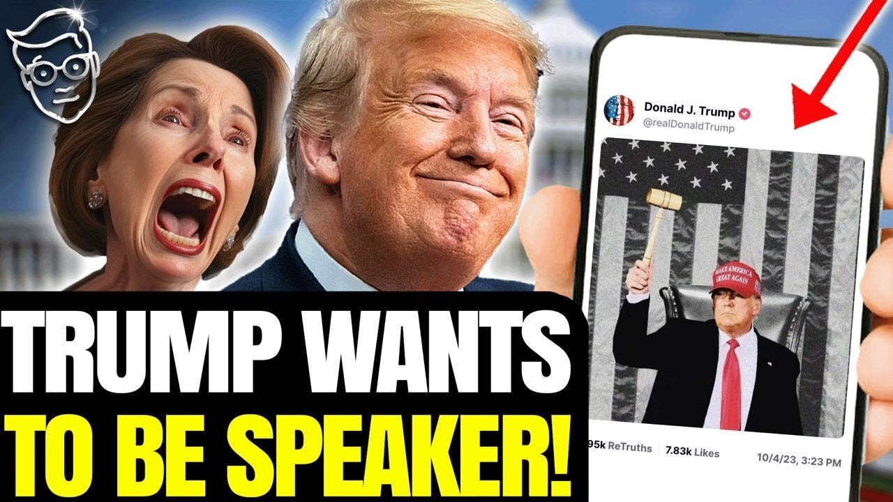 TRUMP POSTS MEME AS HOUSE SPEAKER, BREAKS INTERNET! CONFIRMS HE WILL SERVE IF ELECTED | LIBS PANIC🚨