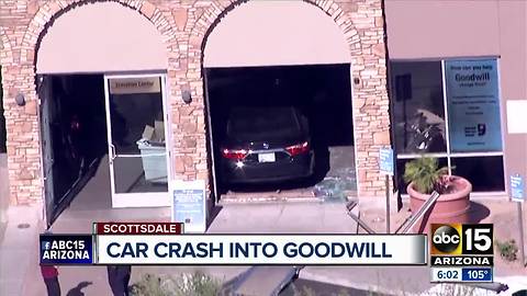 Car crashes into Scottsdale Goodwill store