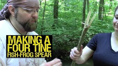 Making A Four Tine Fish/Frog Spear w/ Bobbi - Mantis Outdoors