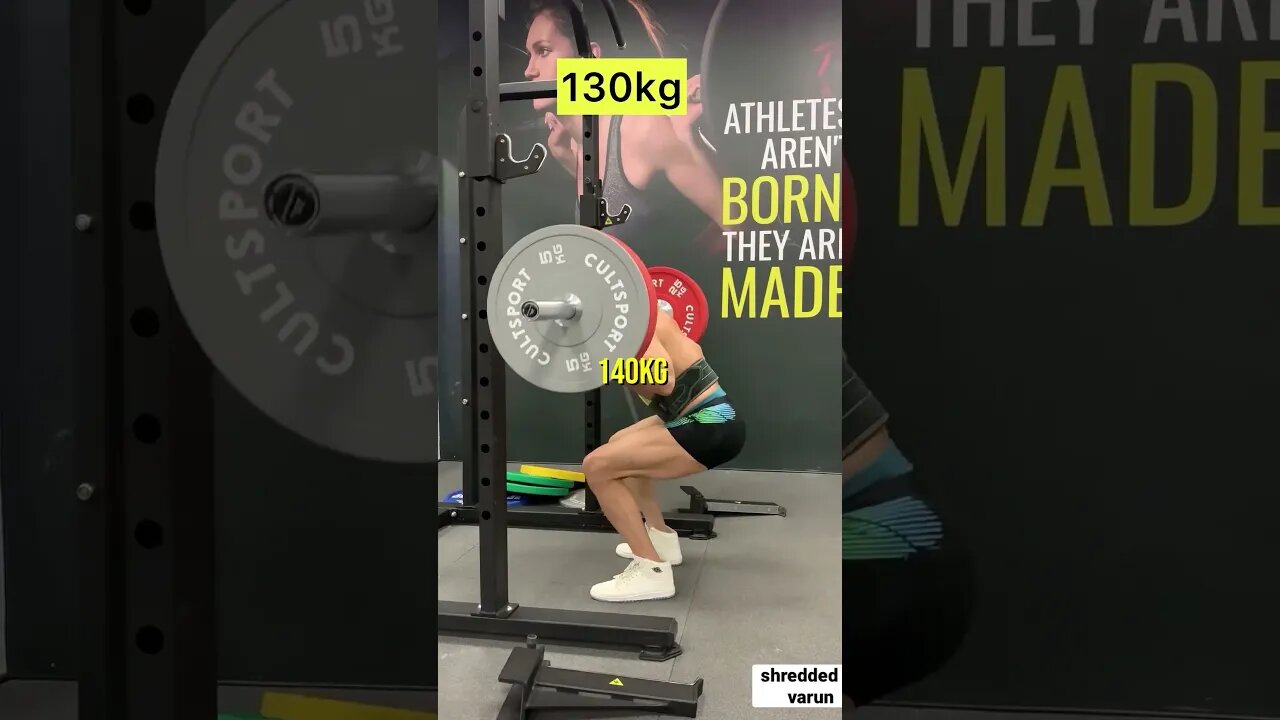 145KG SQUAT | Strong in both Upper and Lower Body #shorts #short #gym #aesthetic