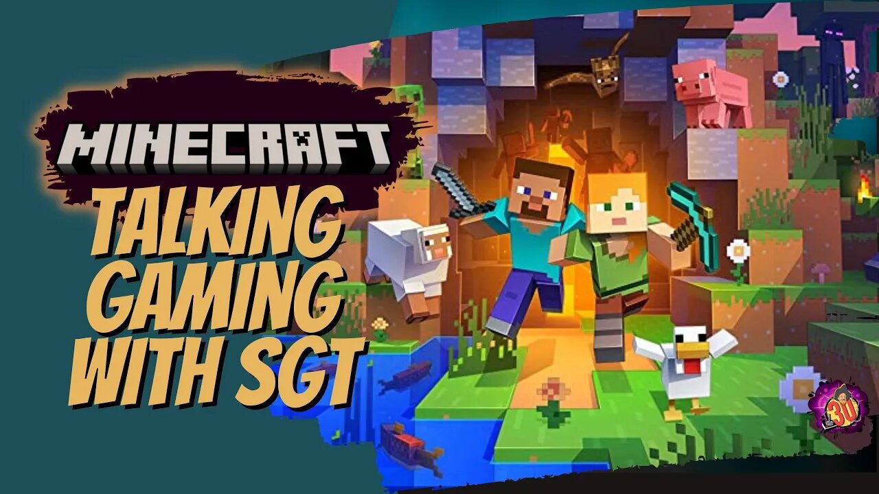 Minecraft with Sgt McLusky: A Live Gaming Session talking gaming