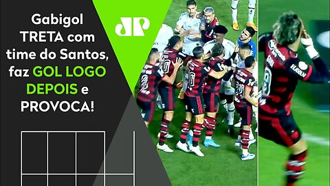 PQP! Gabigol TRETA com time do Santos, FAZ GOL LOGO DEPOIS e PROVOCA a TORCIDA no 2 a 1 do Flamengo!