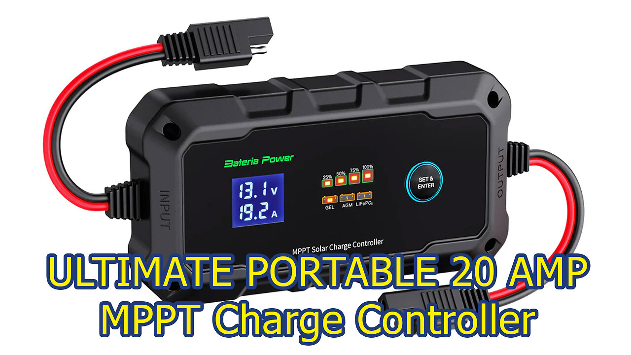 BATERIA POWER ULTIMATE Portable 20 Amp Solar MPPT 12v Charge Controller Review #wisebuyreviews