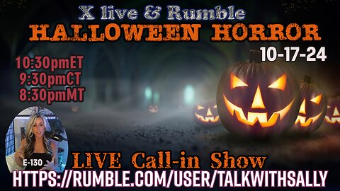 Halloween Horror Live Call-in Show 10-31-24 (10:30pmET 9:30pmCT 8:30pmMT)