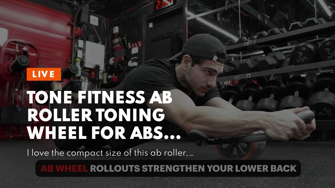 Tone Fitness Ab Roller Toning Wheel for Abs Workout, Gray