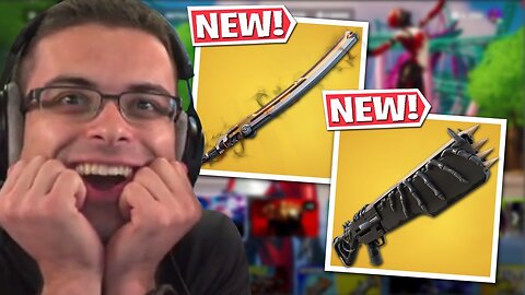 Nick Eh 30 Reacts To The NEW Wood Stake Shotgun, Pumpkin Launcher & Sword!