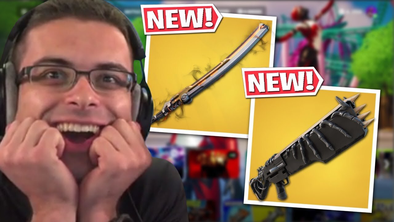 Nick Eh 30 Reacts To The NEW Wood Stake Shotgun, Pumpkin Launcher & Sword!