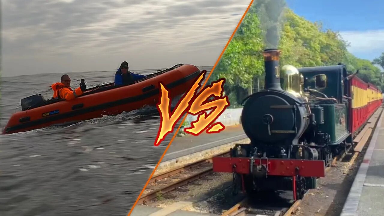 We Raced a Steam Train on our Inflatable Boats | Dolphin Sighting