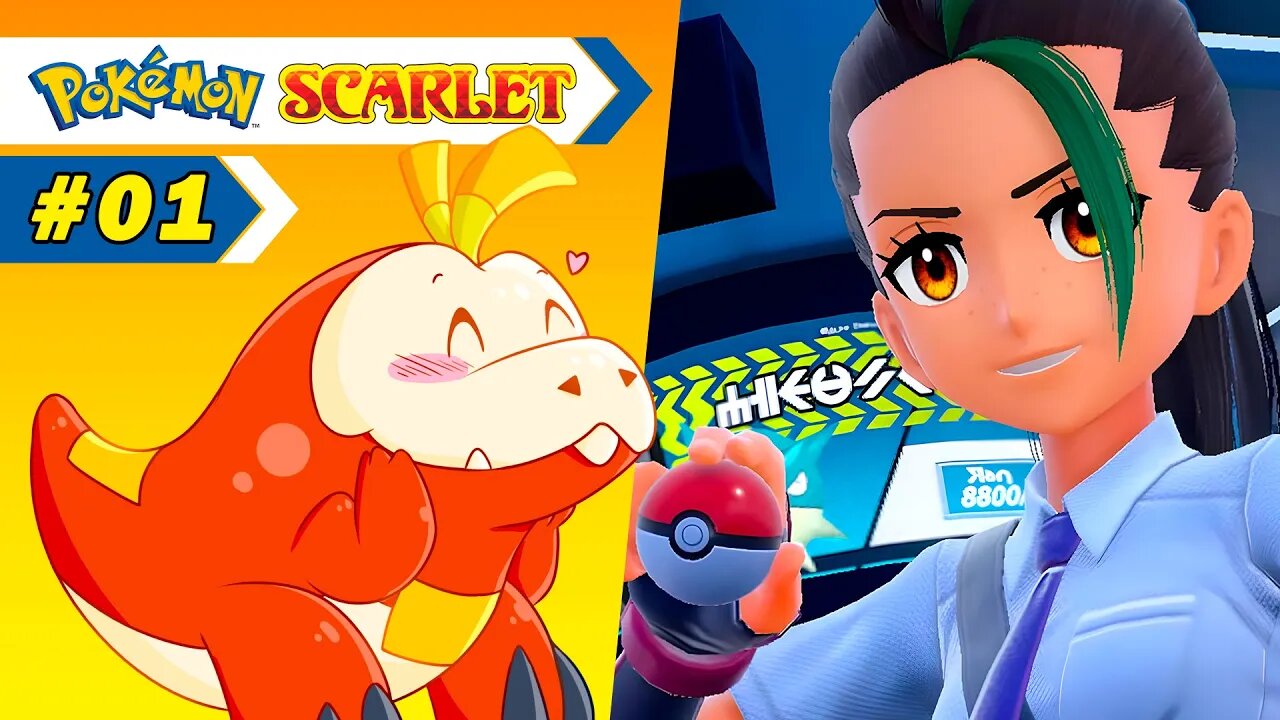Pokémon Scarlet da DEPRESSÃO! O início BUGADO da Região de Paldea no Nintendo Switch! Fuecoco FOFO!