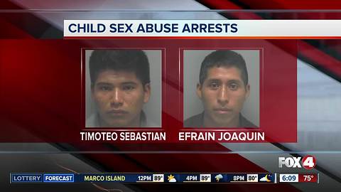 Two arrested for sexual battery on 9-year-old in Bonita Springs