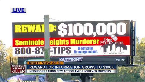 Seminole Heights reward increased to $100,000