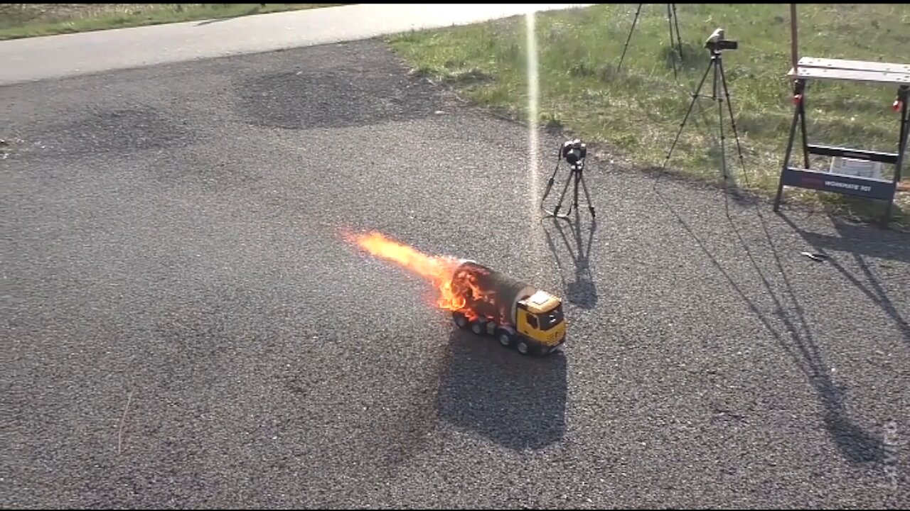 Incredible 50,000 Matches powered Jet Truck