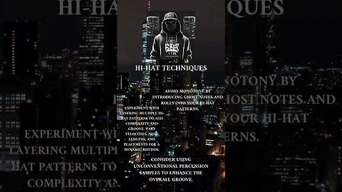 Hi-Hat Techniques for Trap Production #Trap #Tips #FLStudio