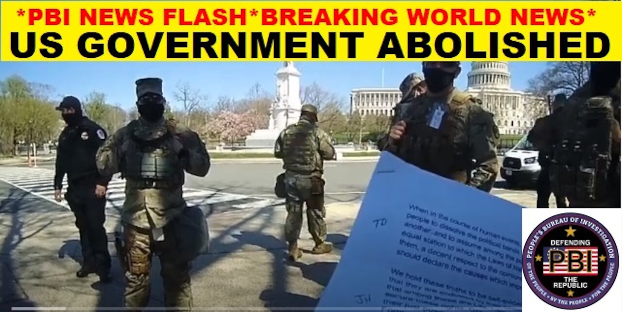 The Abolishment of the U.S. Federal Government by THE PEOPLE