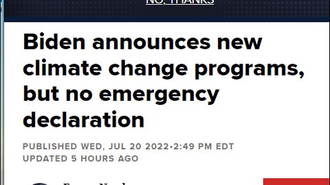 BIDEN DOES EXEC ENVIR ACTION-WHILE REFUSING NEEDED SOLUTIONS SINCE BARACK'S 1ST WH CAMPAIGN