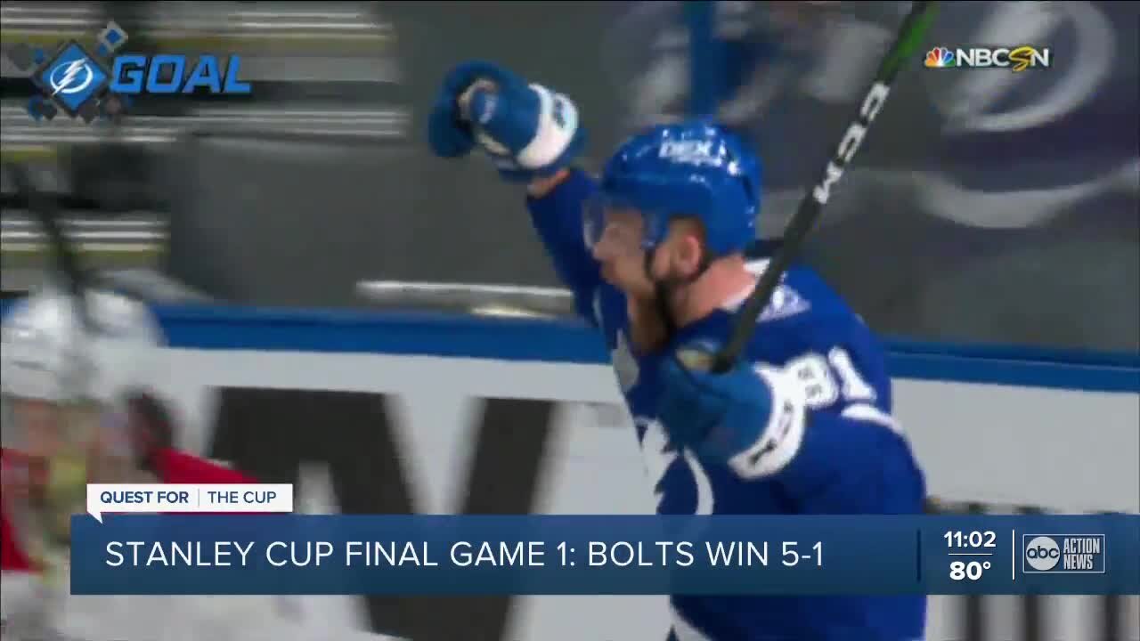 Tampa Bay defeats Montreal 5-1 in Game 1 of Stanley Cup Final