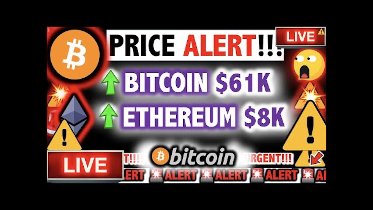 ⚠️ BITCOIN TO $61K?!! ETHEREUM TO $8K?!!! ⚠️Crypto Analysis Today/ BTC & ETH Cryptocurrency News Now