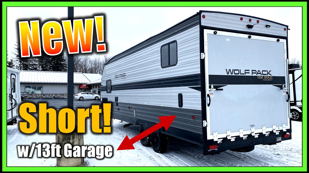 NEW MODEL! Short w/Dual Garage Beds!! 2021 Wolf Pack 22Gold13 Toy Hauler Travel Trailer