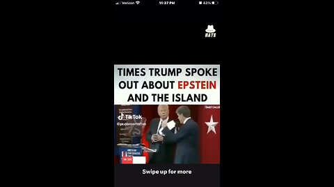 Trump talks about Epstein island 🏝️