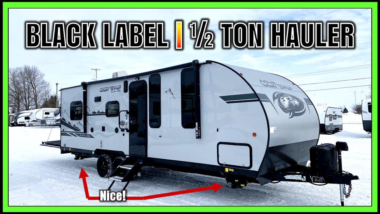 Sleek Toy Hauler for ½ Tons! 2021 Grey Wolf 22RR