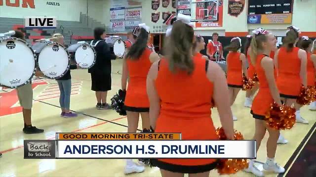 Anderson High School cheerleaders, drumline say good bye to GMTS