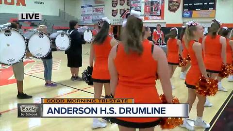 Anderson High School cheerleaders, drumline say good bye to GMTS