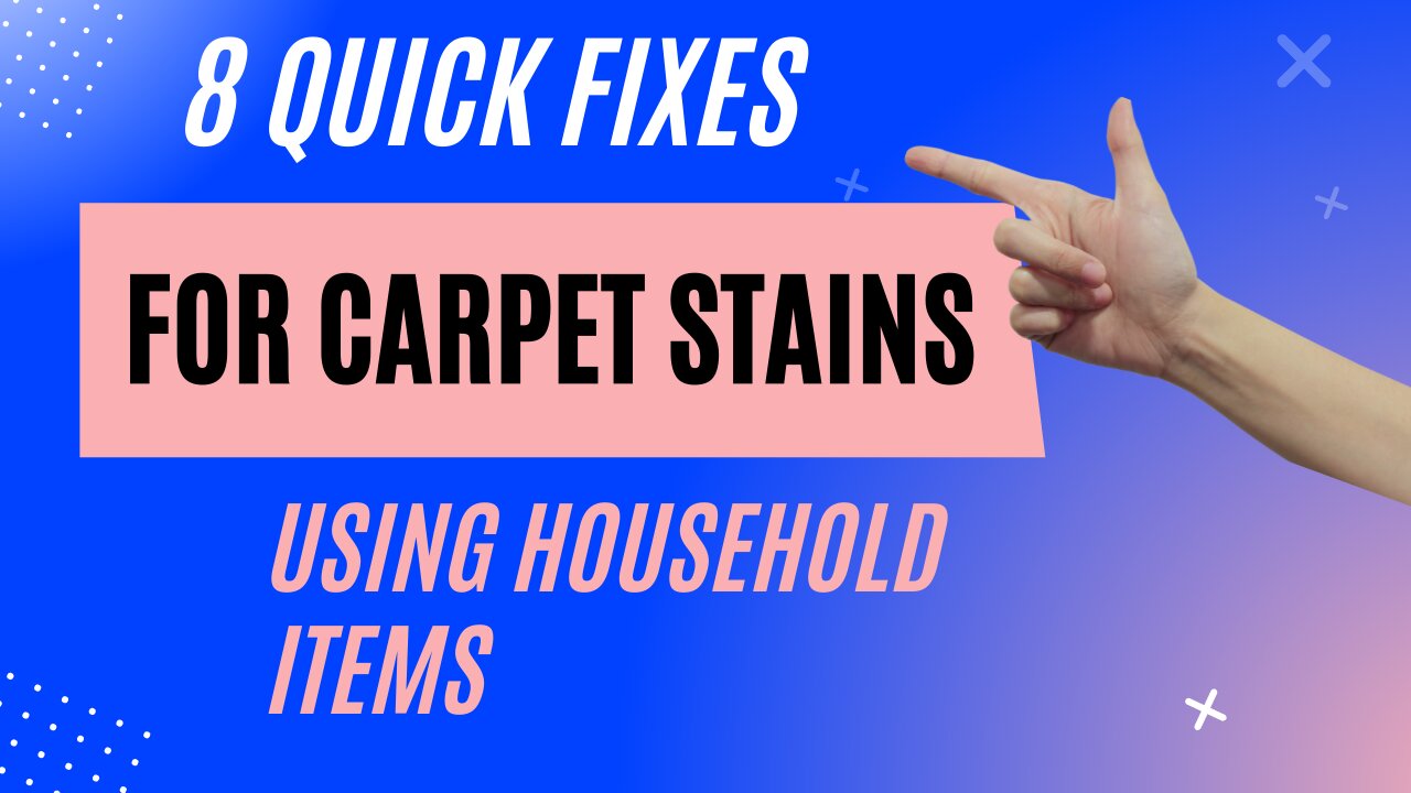 8 Quick Fixes for Carpet Stains Using Household Items