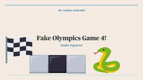 Fake Olympics Game 4 Snake Squares! 2020 🏁