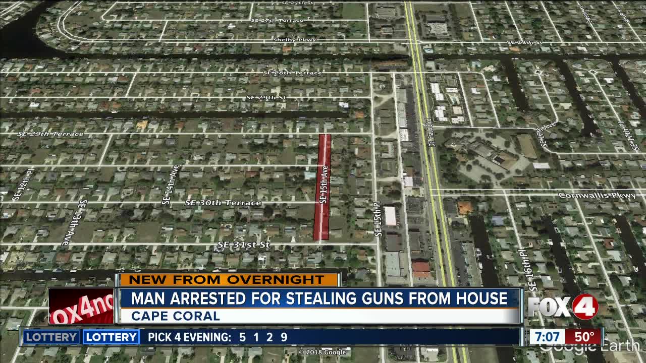 Police catch man accused of stealing guns from Cape Coral home
