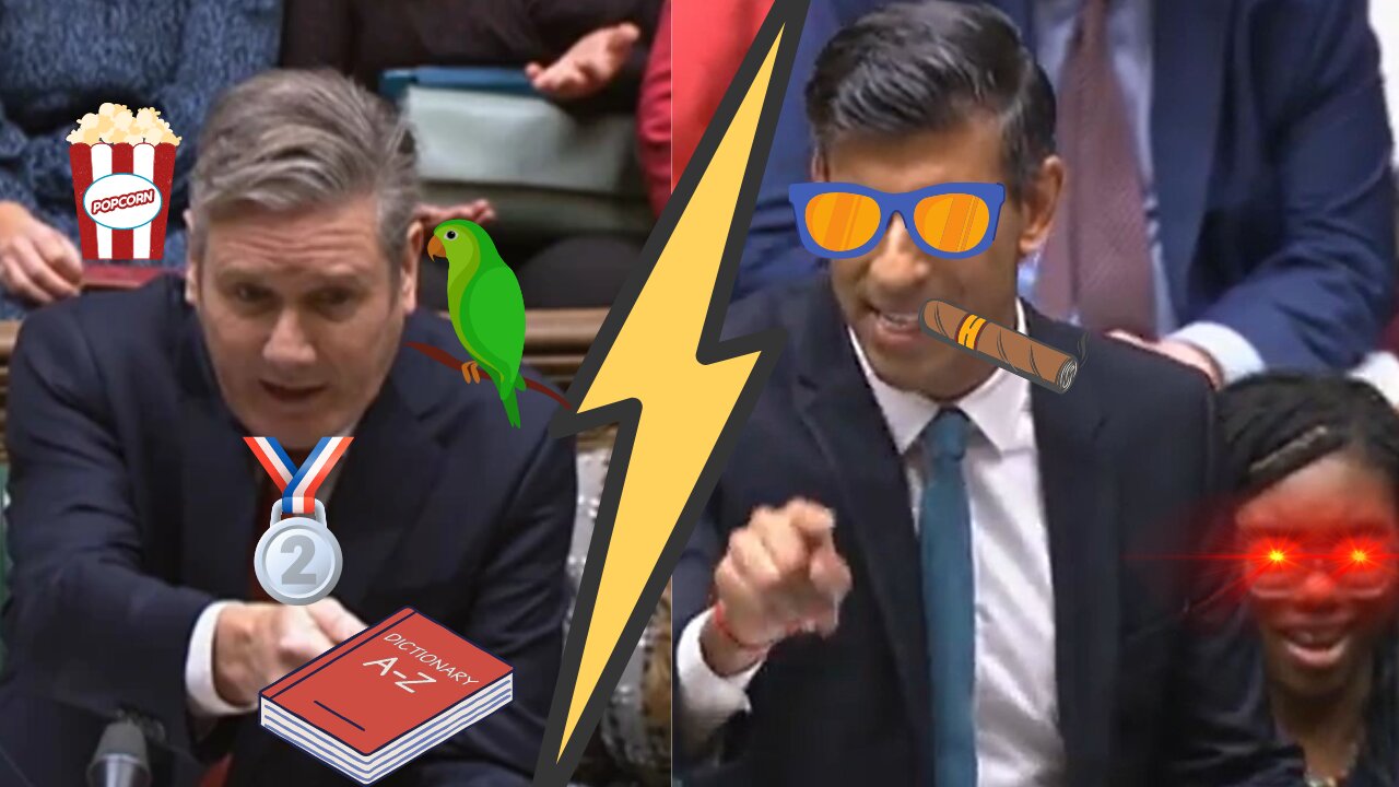 Learn English Rishi Sunak's first PMQs - V Keir Starmer! 🔥