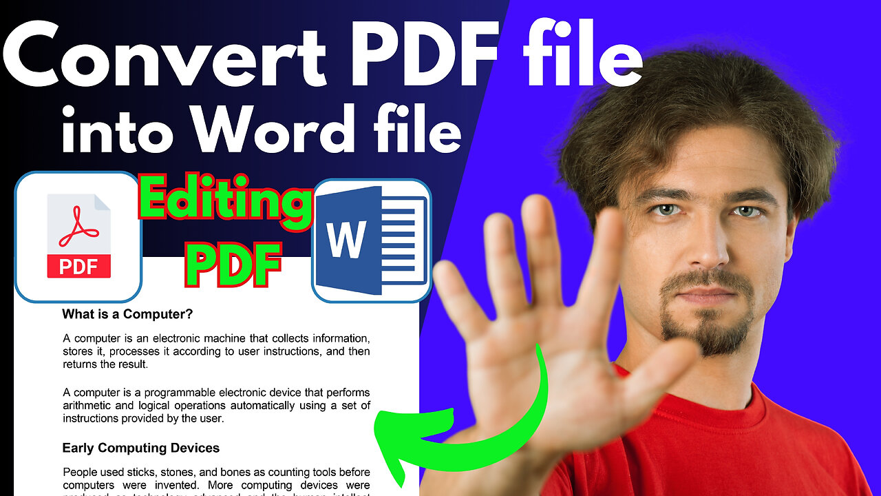 How to Edit PDF File in MS Word | Convert PDF to Word|pdf ko word me kaise convert kare