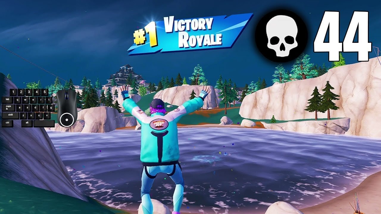 Frtnite : 44 Elimination Solo vs Squads Gameplay win - Fortnite