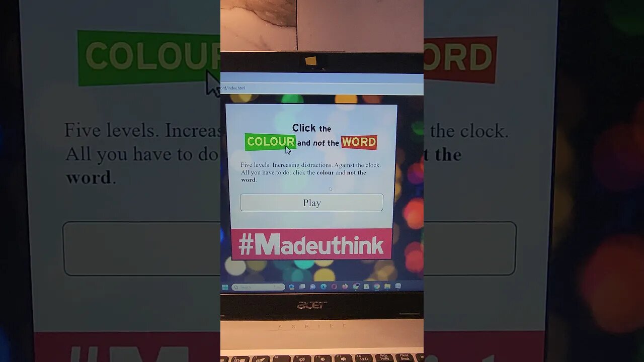 click the color not the word #shorts #youtubeshorts