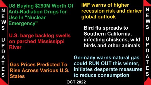 US Buying Anti-Radiation Drugs For Nuclear Emerg., IMF Warns Dark Global Outlook