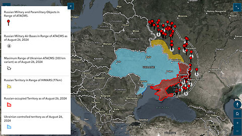 US published a map with hundreds of military targets on Russian territory that can be hit by ATACMS