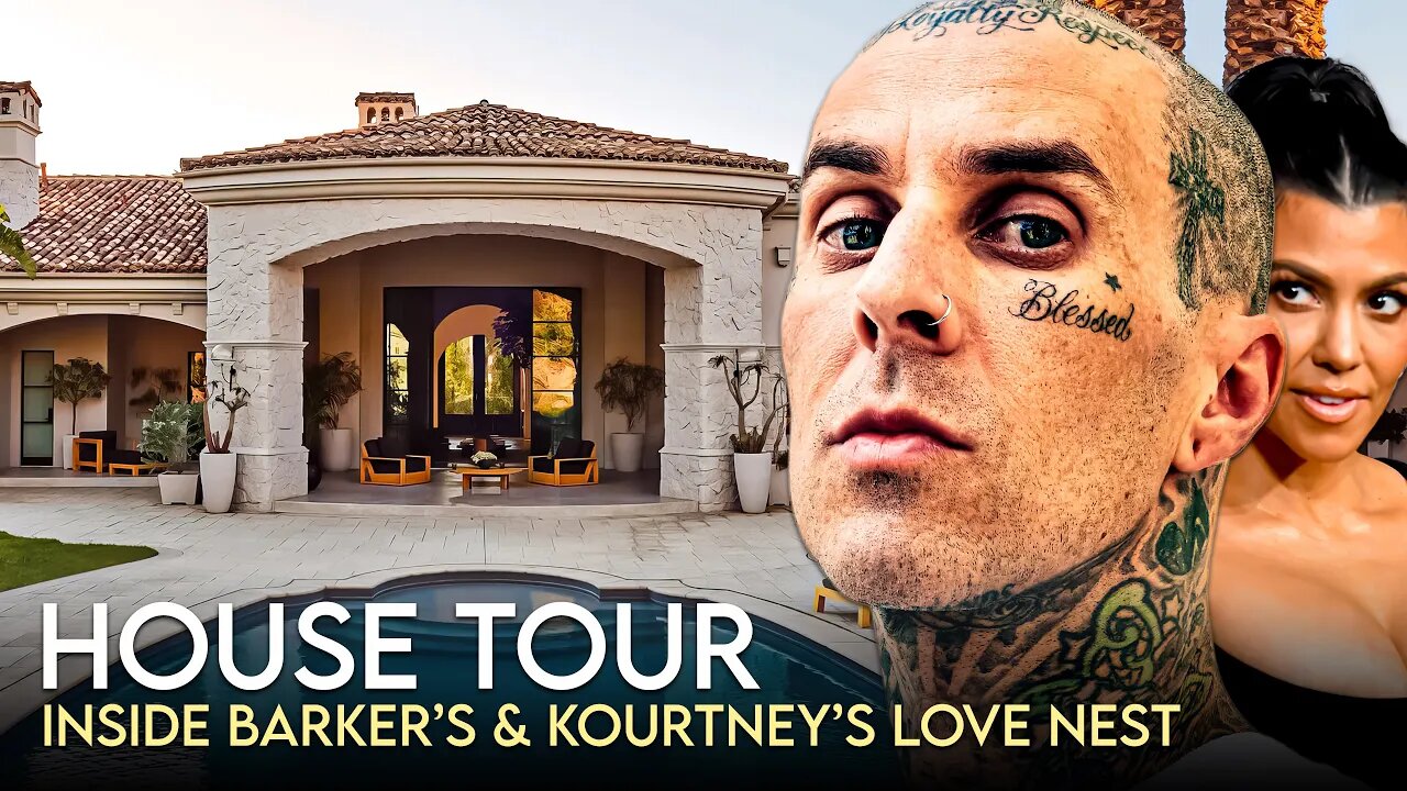 Travis Barker & Kourtney Kardashian | House Tour | $10 Million Calabasas Mansion & More