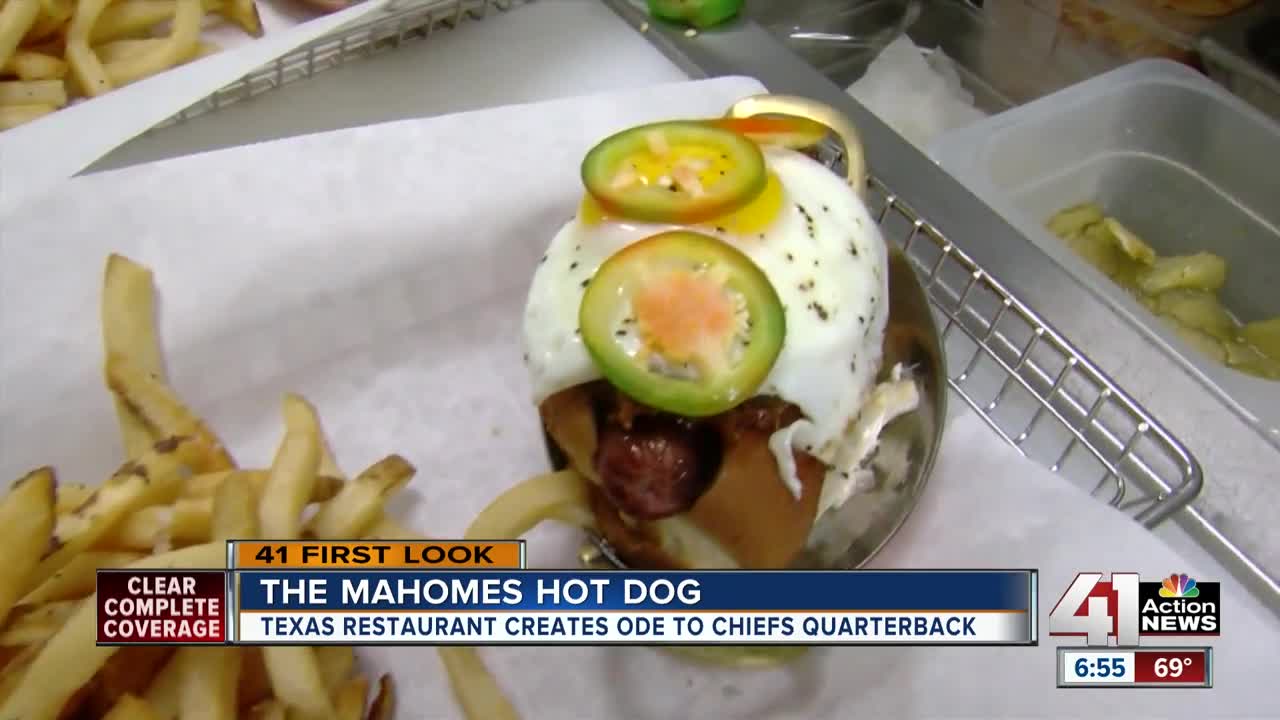 'Mahomes Hot Dog' features pulled pork in nod to Kansas City