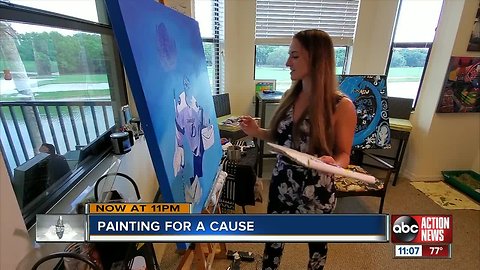 Bradenton artist creates Tampa Bay Lightning-inspired portrait for playoff watch party