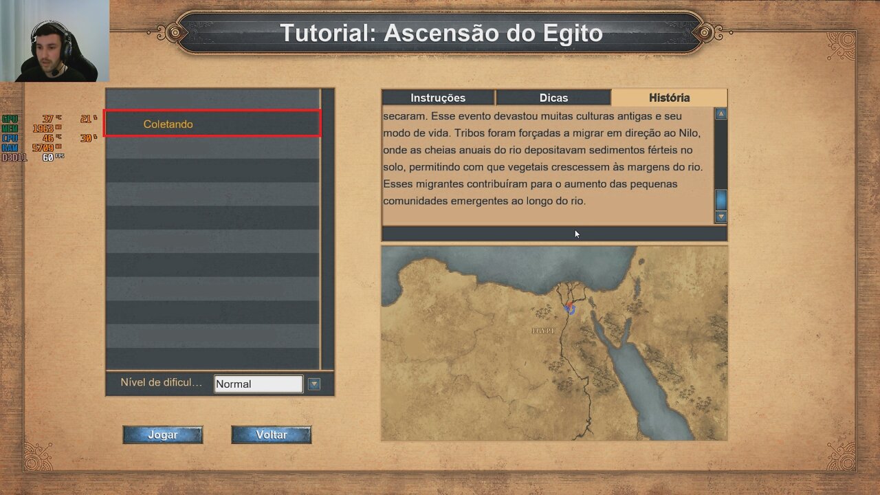 AGE OF EMPIRES 1 | TUTORIAL 2/12 | ASCENSÃO DO EGITO - COLETANDO