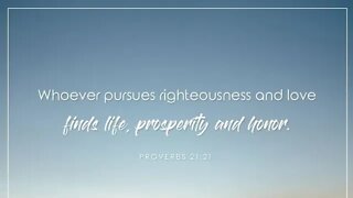 Youth For Yah - Proverbs 21